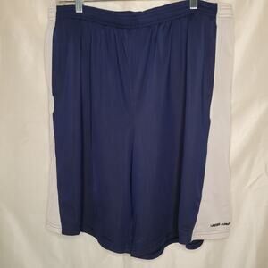 XL Under Armour Navy Blue and White Athletic Shorts